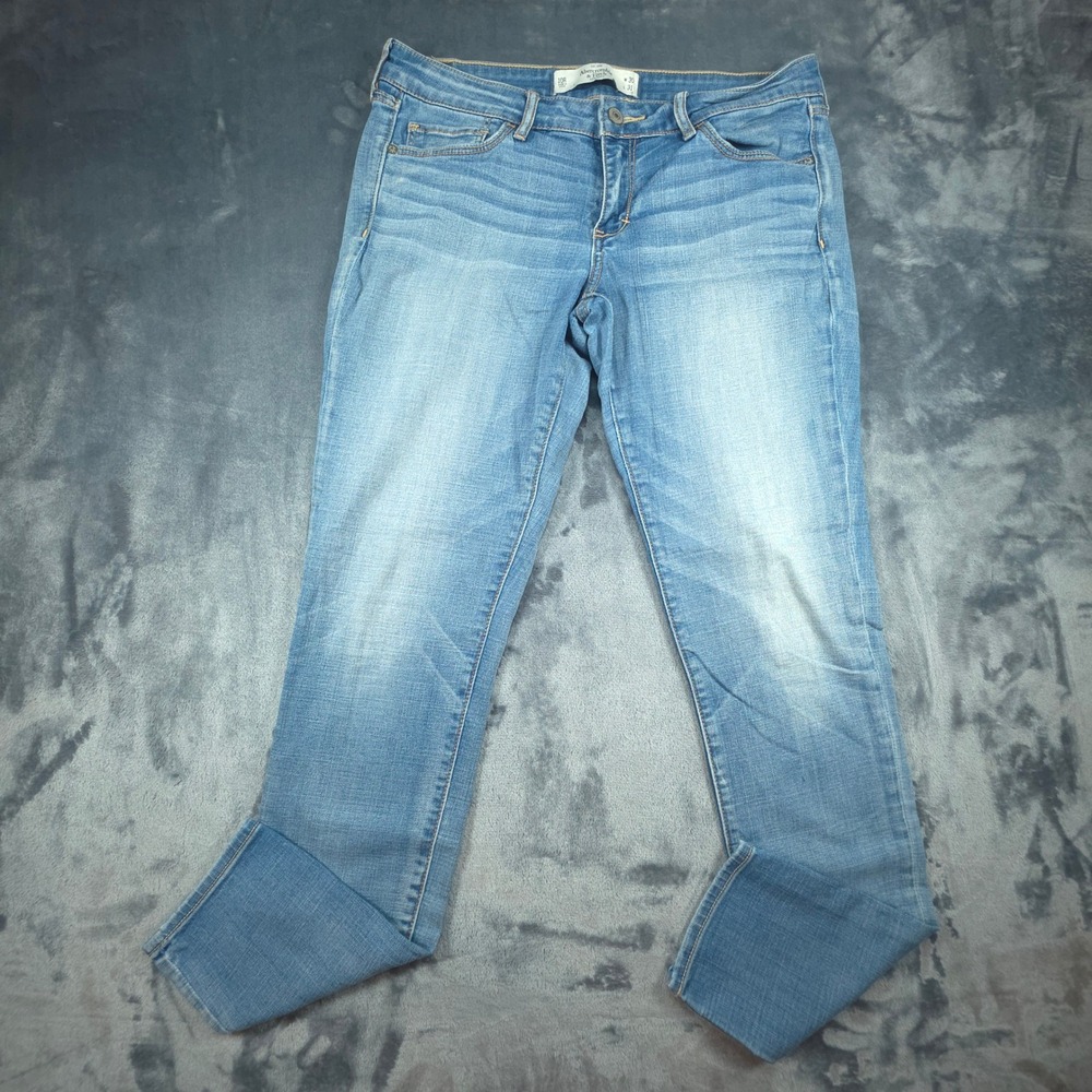 Abercrombie & Fitch Skinny Jeans Womens 10R W30 L31 Light Wash Blue Stretchy